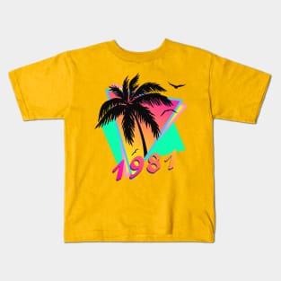 1981 Tropical Sunset Kids T-Shirt